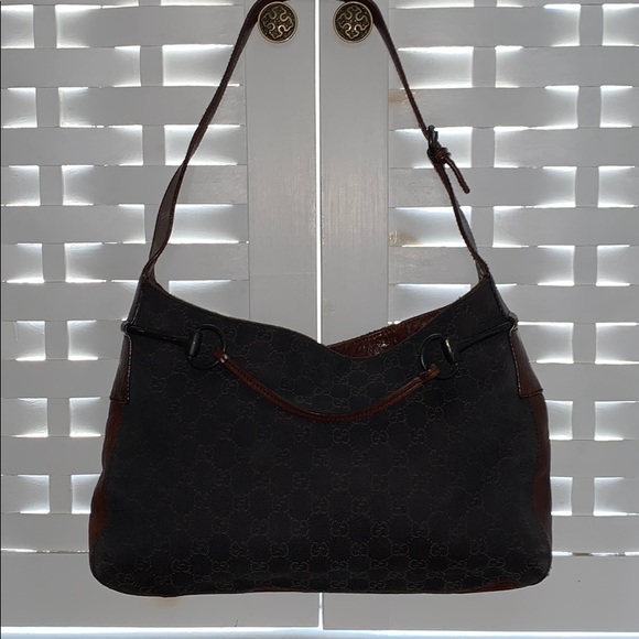 Vintage Gucci GG black canvas & leather Handbag - Picture 3 of 8